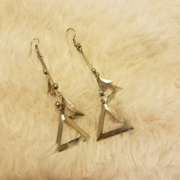 Jewelry - Dangly Triangle Earrings